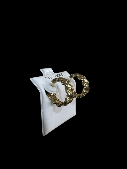 Cuban Link Earrings (Huggies), (5.7g)