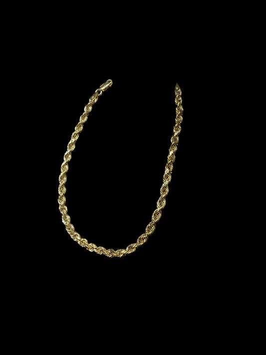 Rope Bracelet (Hollow), 8 inches, 2.5mm, (2.8g)