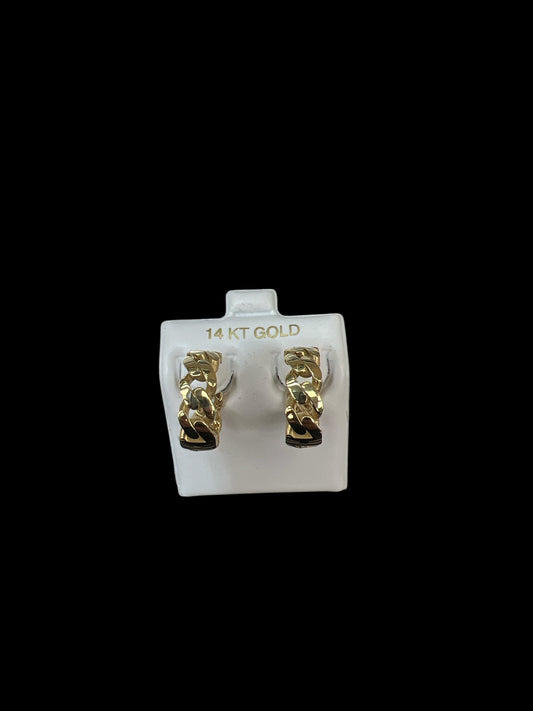 Cuban Link Earrings (Huggies), (5.7g)