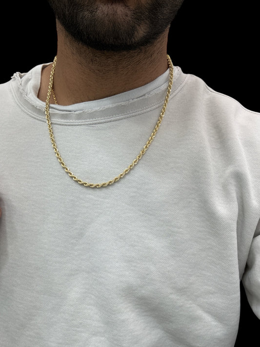 Rope Chain (Hollow), 24 inches, 4.3mm, (11.3g)